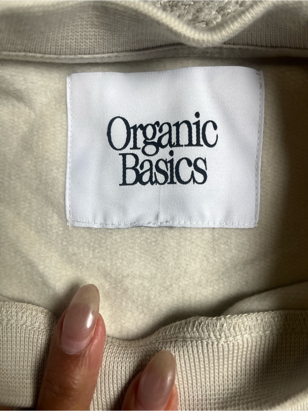 Organic Basic Weekend Boxy Crewneck Sweatshirt, SandstoneX-Small 543/bb15-1:v - Picture 7 of 10